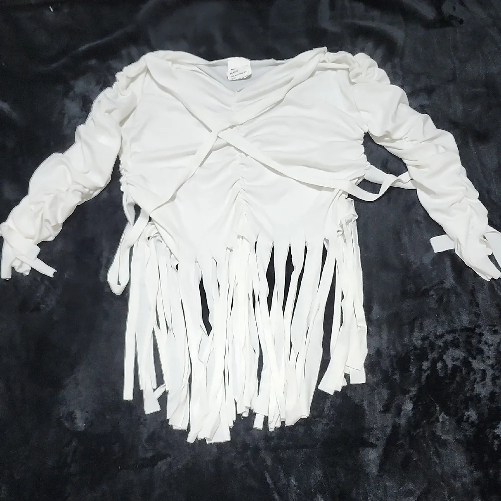 Kid's White Mummy Costume Set M